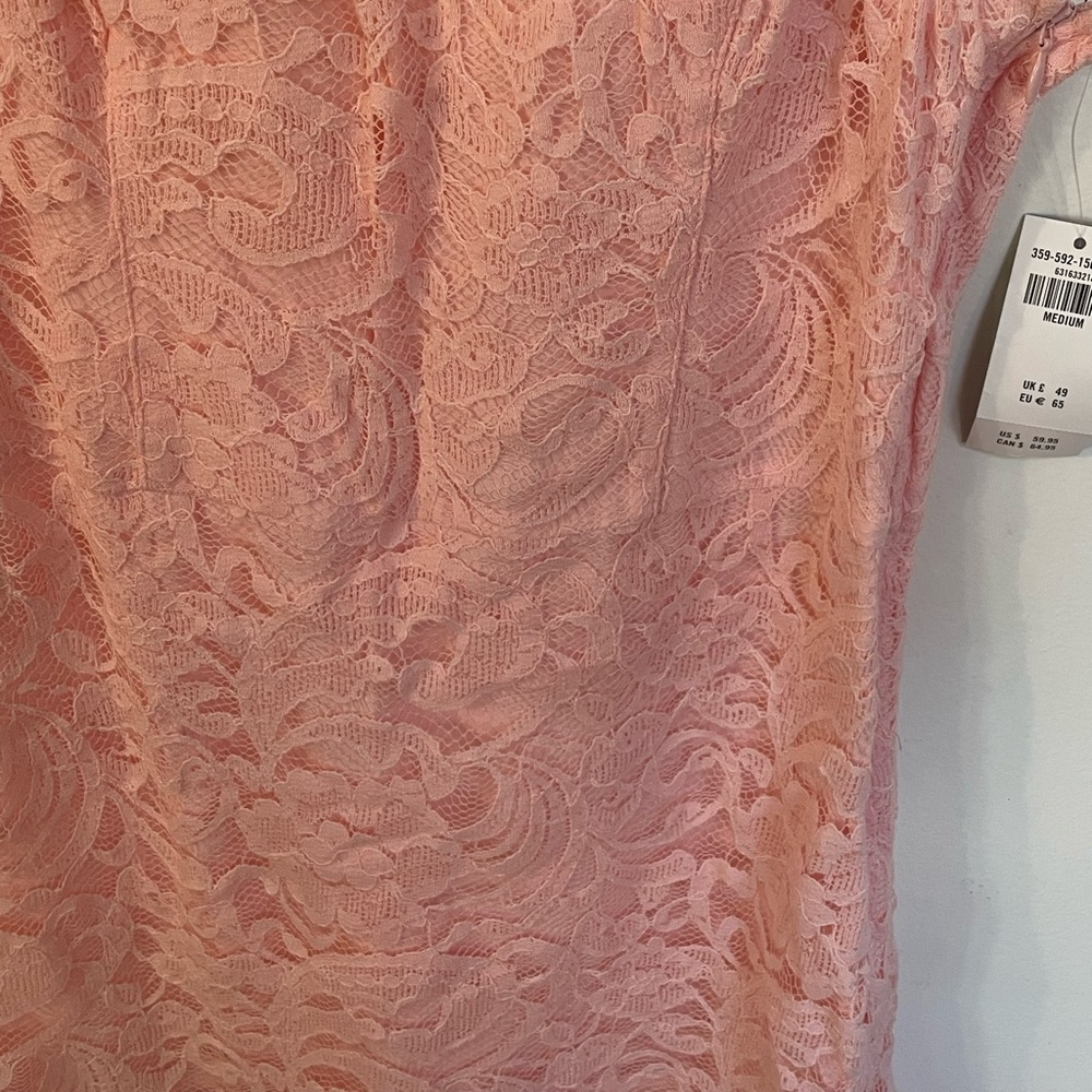 coral pink a-line dress - Picture 2 of 5